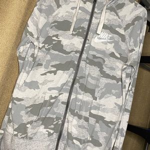 Camo Nike zip up hoodie